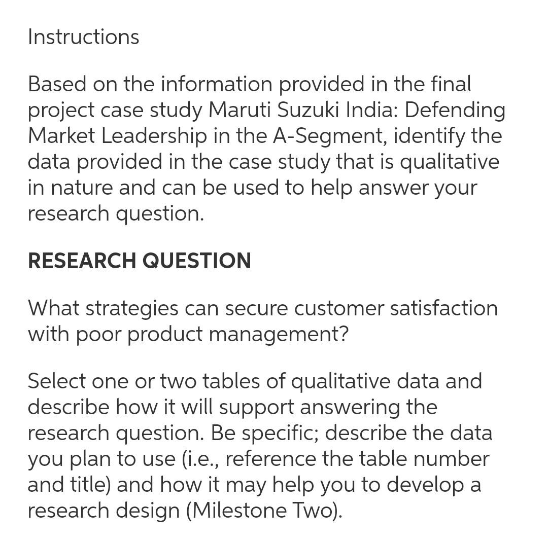 please cite references. Instructions Based on the