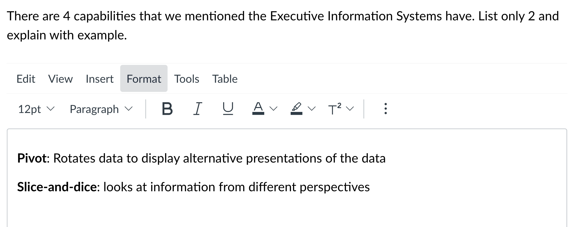 Explain with example There are 4 capabilities