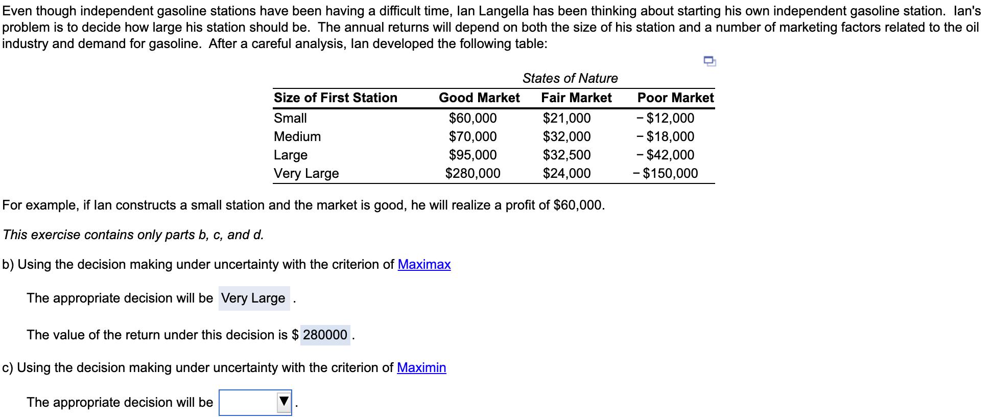 Even though independent gasoline stations have