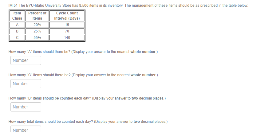 IM.51 The BYU-Idaho University Store has 8,500