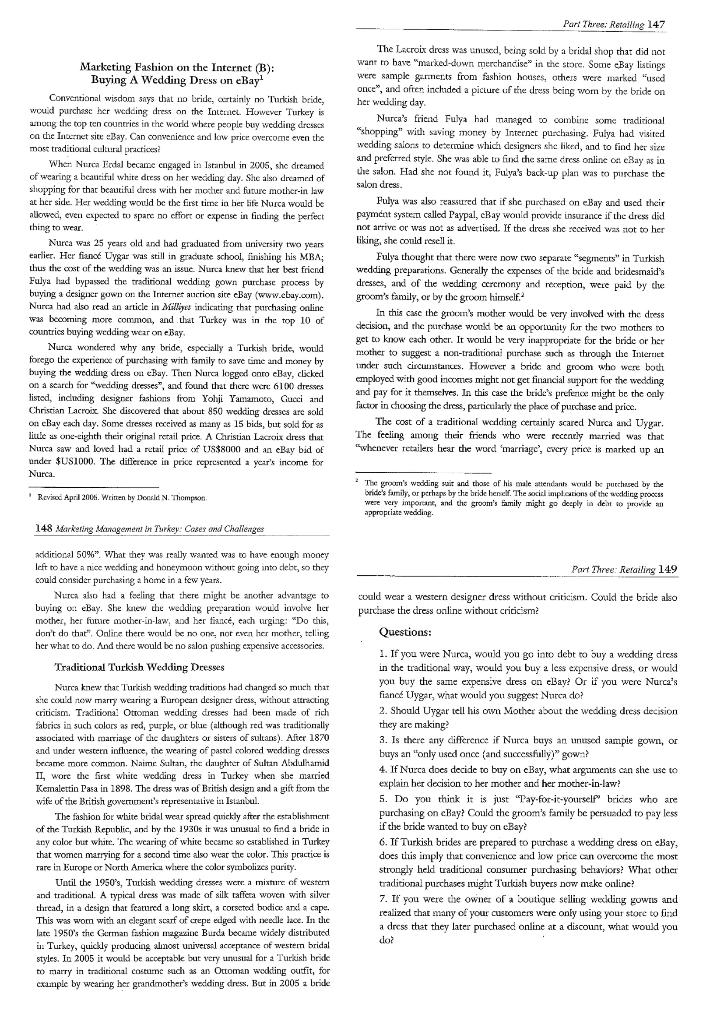 Marketing Fashion on the Internet: Buying A