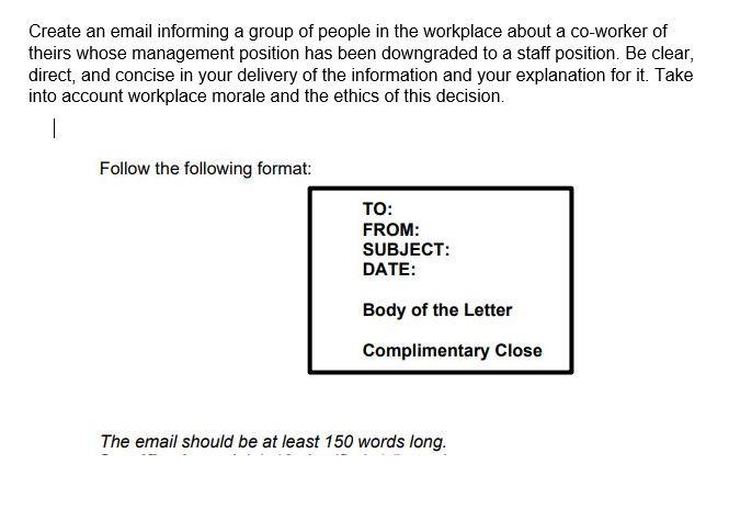 Create an email informing a group of people in