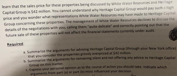 #3 During the audit of White Water Resources, you