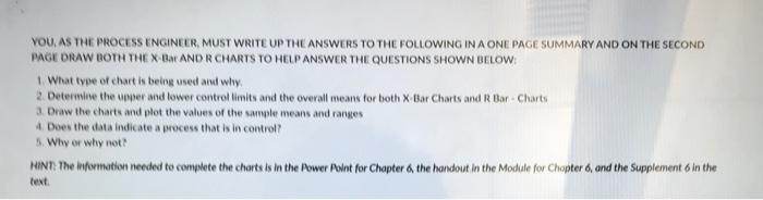 SAMPLE MEAN AVE. RANGE SAMPLE (inches) ( (inches)