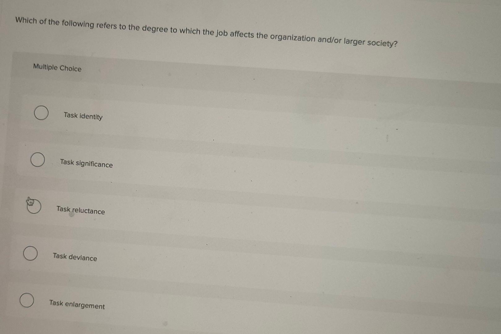 Which of the following refers to the degree to