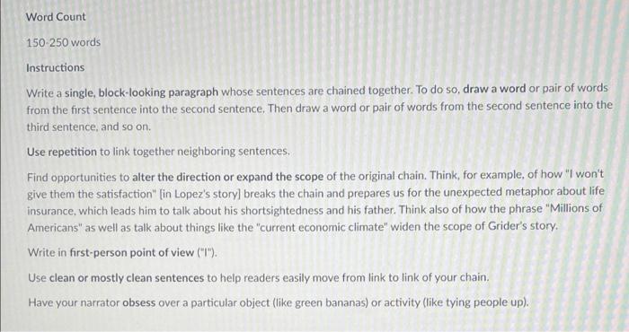 Word Count 150 250 words Instructions Write a