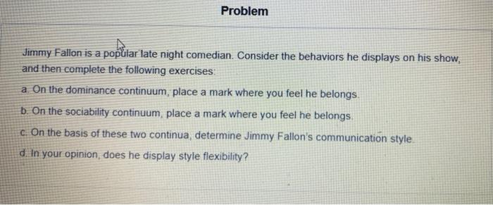 Problem Jimmy Fallon is a popular late night
