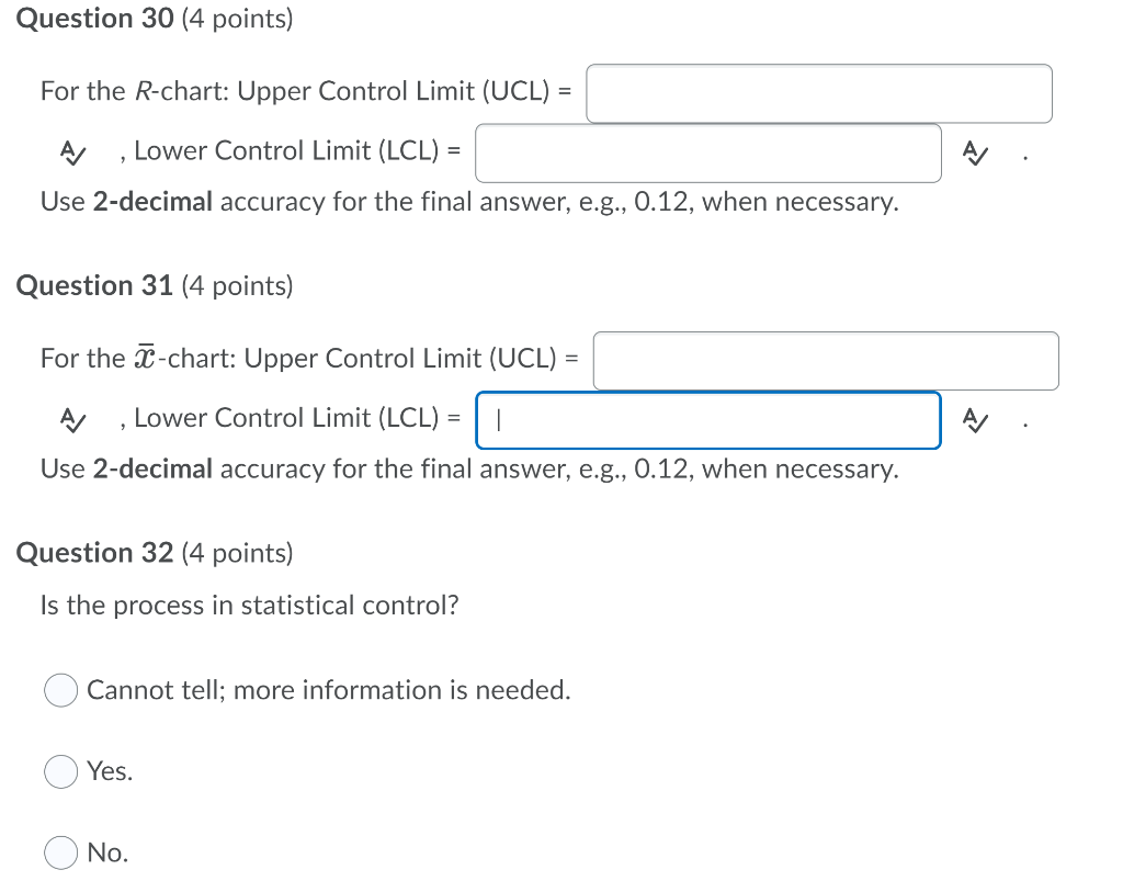 Compute control limits. Factors for computing
