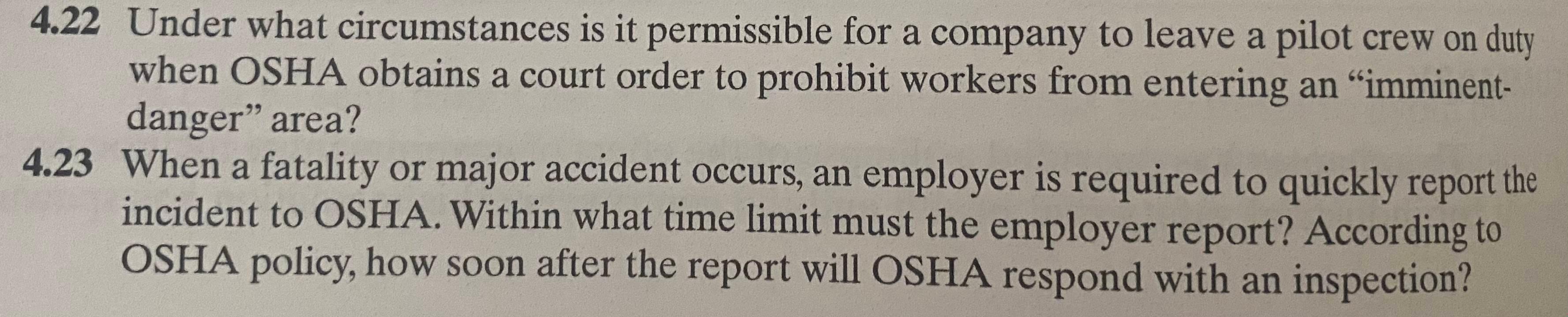 4.22 Under what circumstances is it permissible