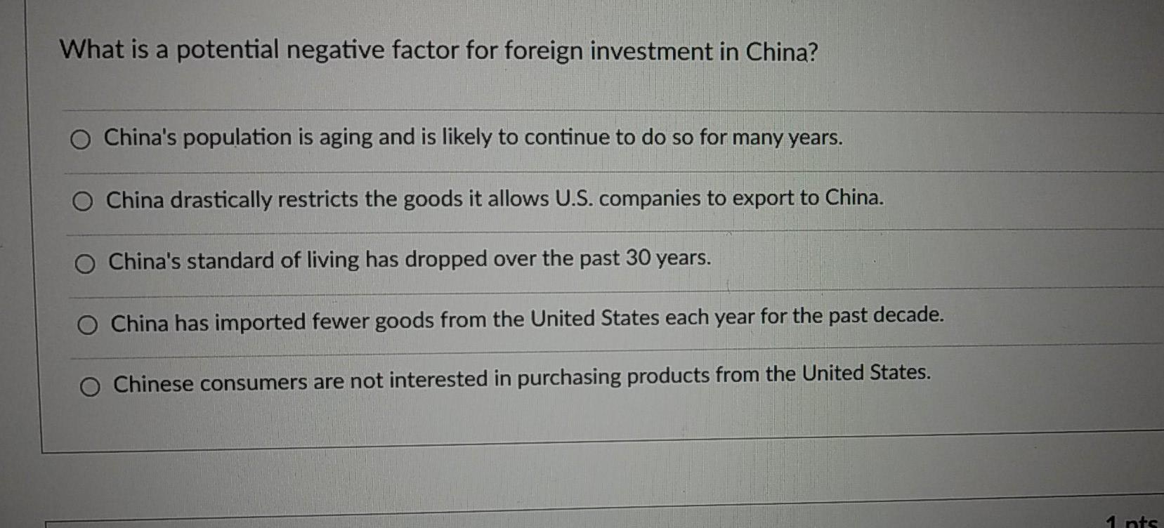 What is a potential negative factor for foreign