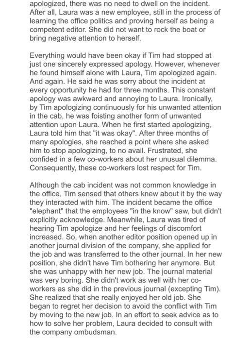 Informal Conflict Resolution: A Workplace Case