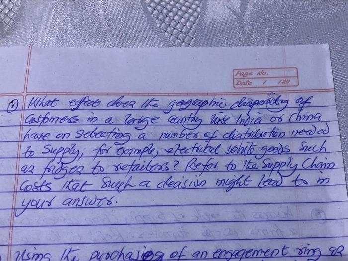 Page No. Dale 120 What efret doer ite gographo