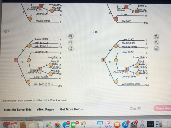 This is all apart of the same question, 4 choices