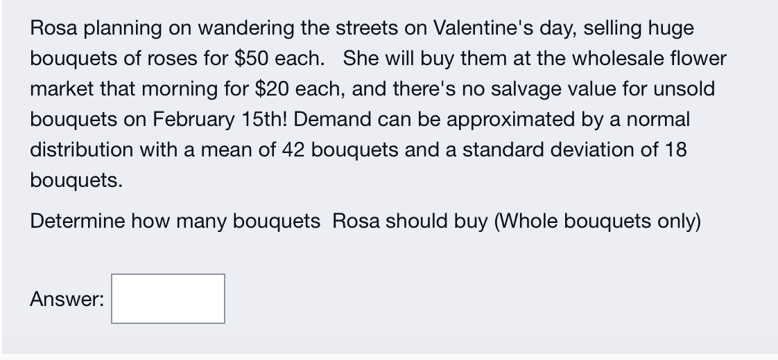 q5 Rosa planning on wandering the streets on