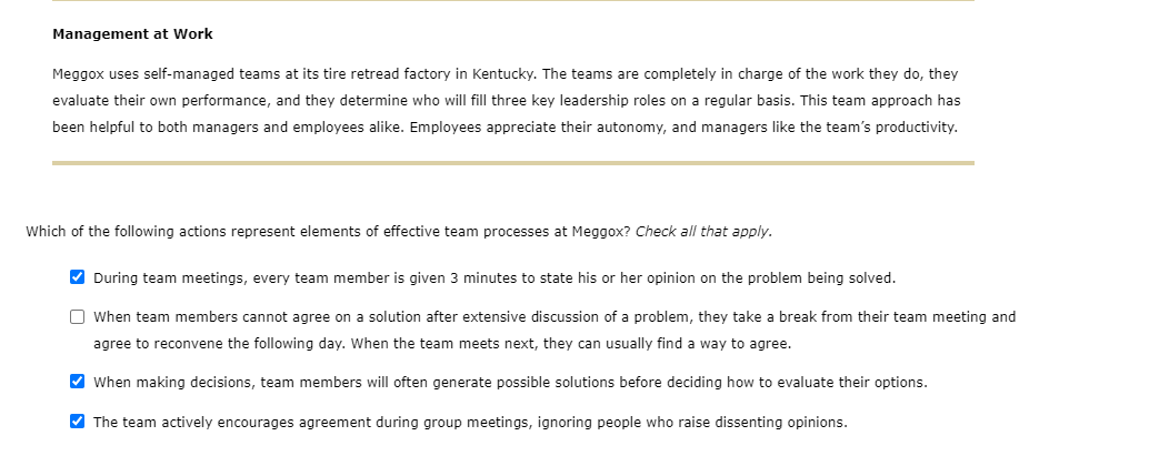 Match each step in the team decision-making