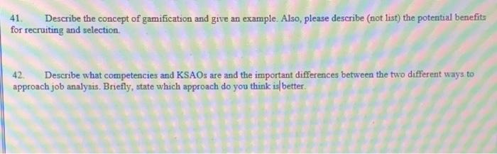 41. Describe the concept of gamification and give