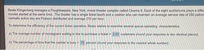 what is c? Beate Klingenberg manages a