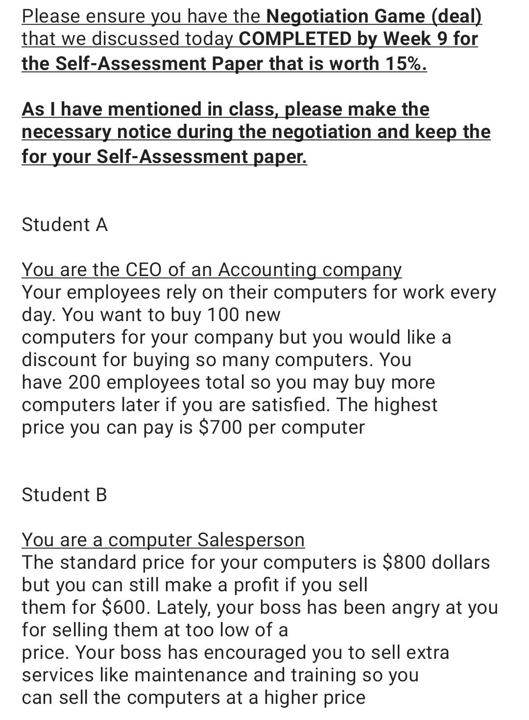 Please ensure you have the Negotiation Game
