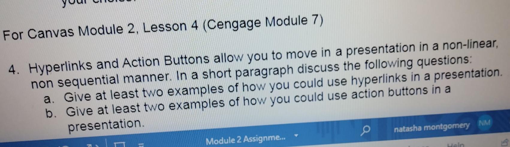 please help thank you For Canvas Module 2, Lesson