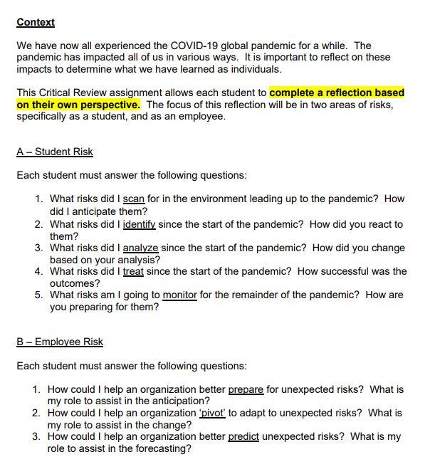 Context We have now all experienced the COVID-19