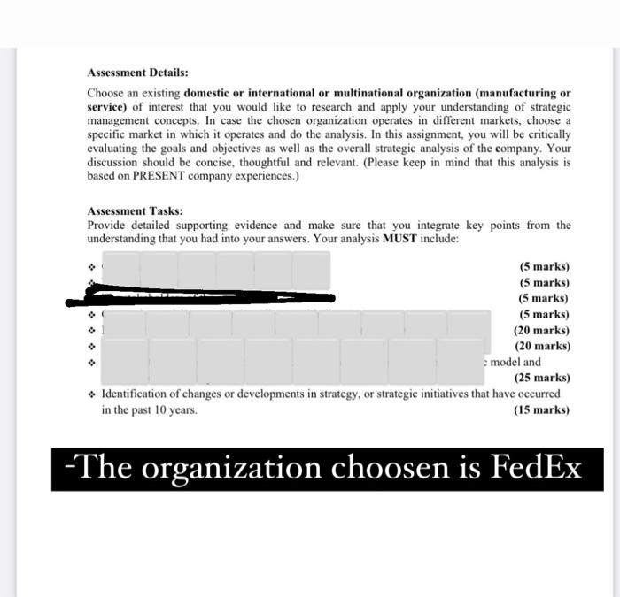 Assessment Details: Choose an existing domestic