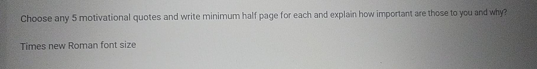 provide motivational quotes. Choose any 5