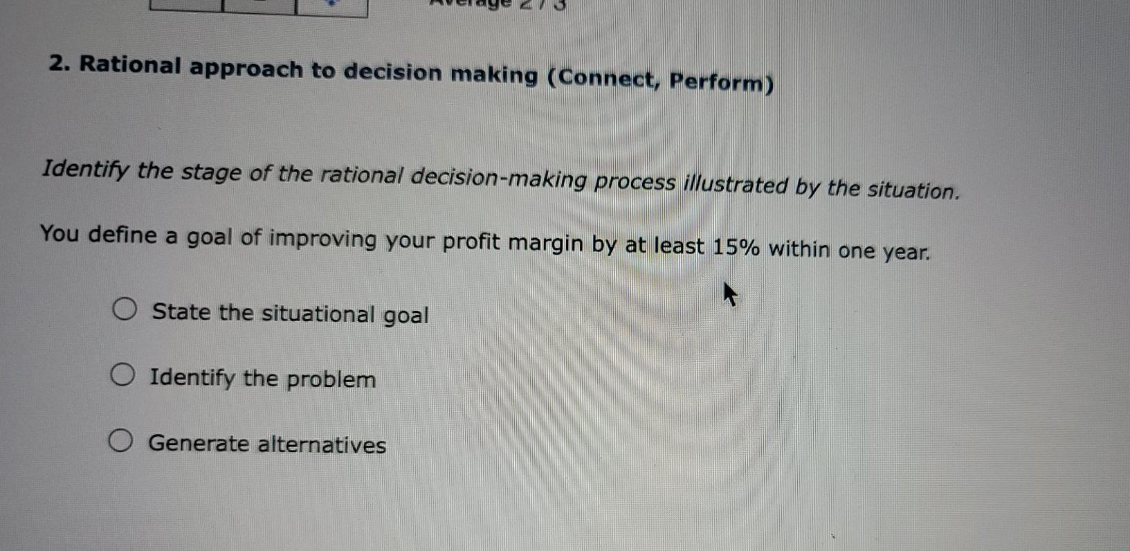 2. Rational approach to decision making (Connect,