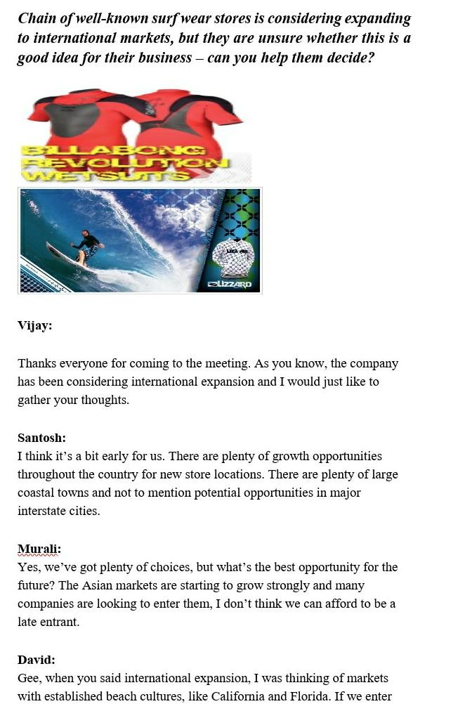 if they were to expand internationally, should