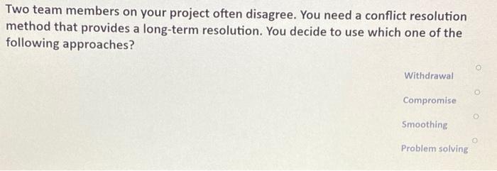 answer ? You are managing a project. An audit