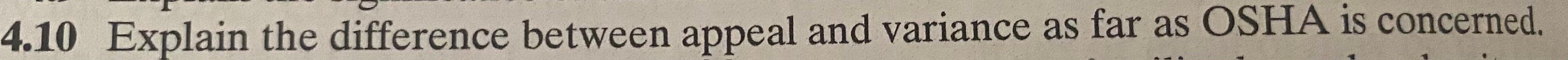 4.5 What is the General Duty Clause? 4.10 Explain