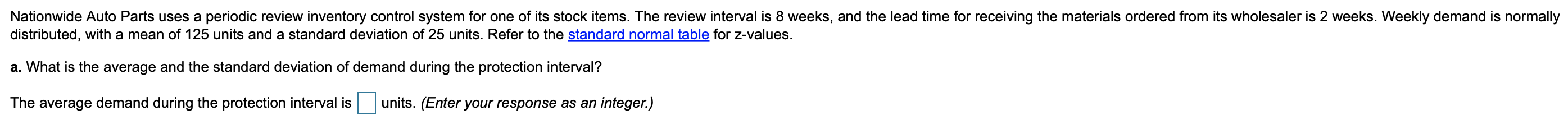 Nationwide Auto Parts uses a periodic review