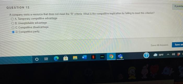 QUESTIONS 9 points Consider a situation where two