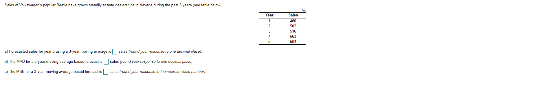 Sales of Volkswagen's popular Beetle have grown