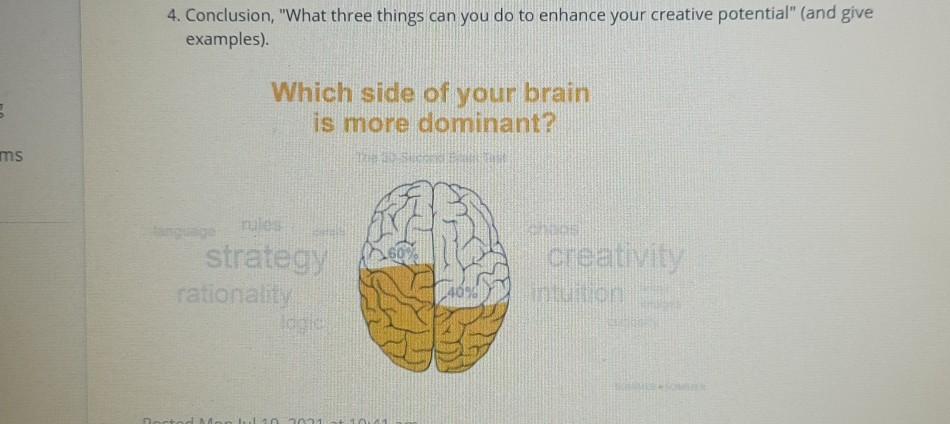 4. Conclusion, "What three things can you do to