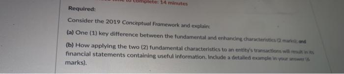 mplete: 14 minutes Required: Consider the 2019