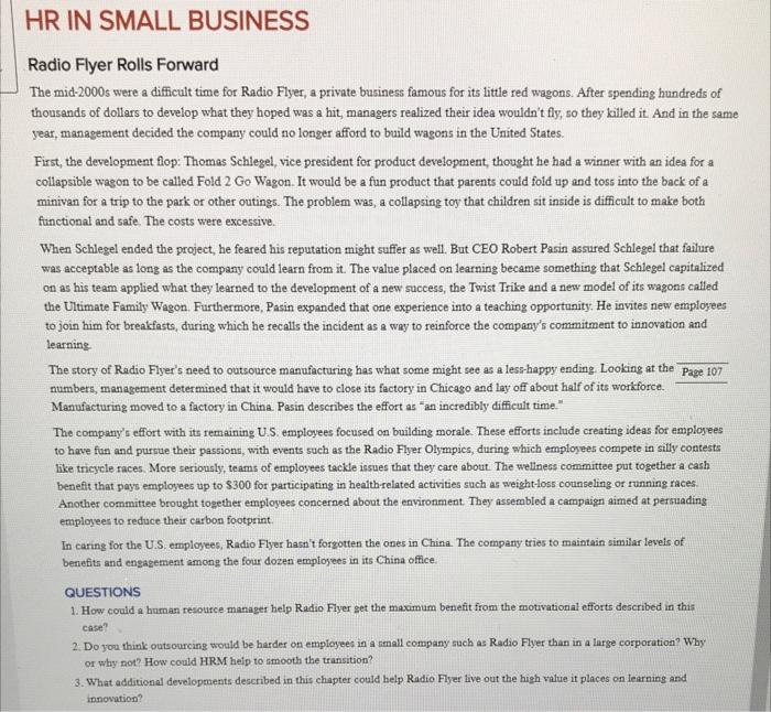 HR IN SMALL BUSINESS Radio Flyer Rolls Forward