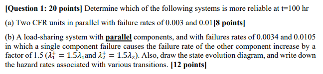 [Question 1: 20 points] Determine which of the