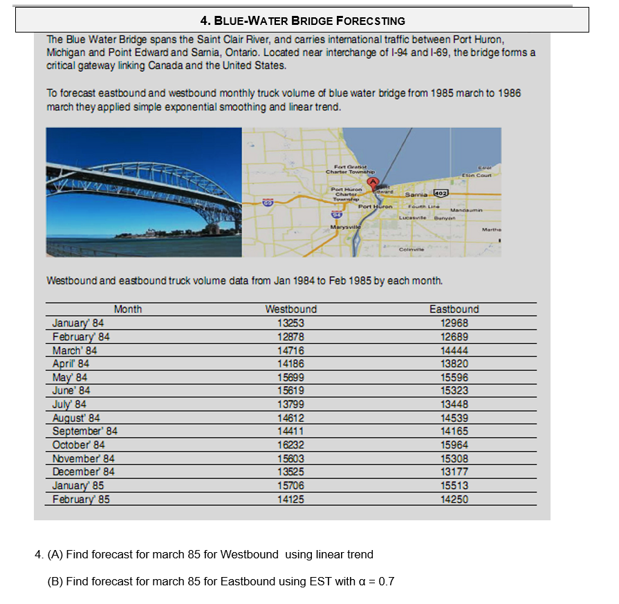 4. BLUE-WATER BRIDGE FORECSTING The Blue Water