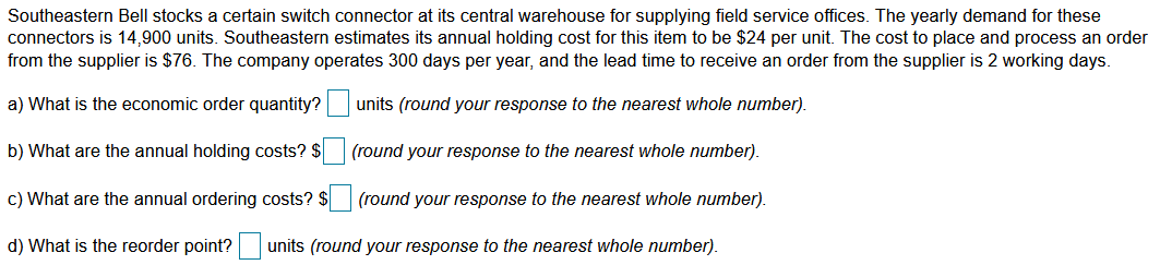 Southeastern Bell stocks a certain switch