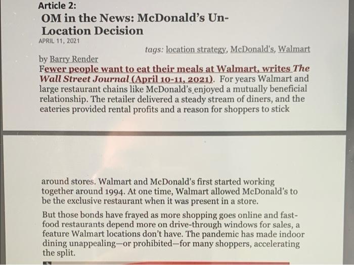 answer the two discussion questions please