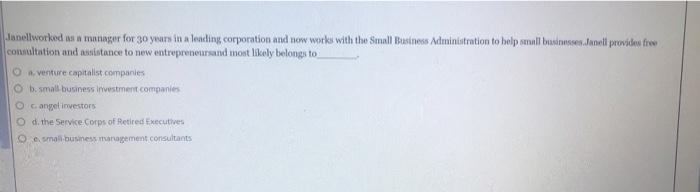 Who among the following is most likely to be an