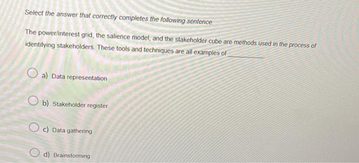 Select the answer that correctly completes the