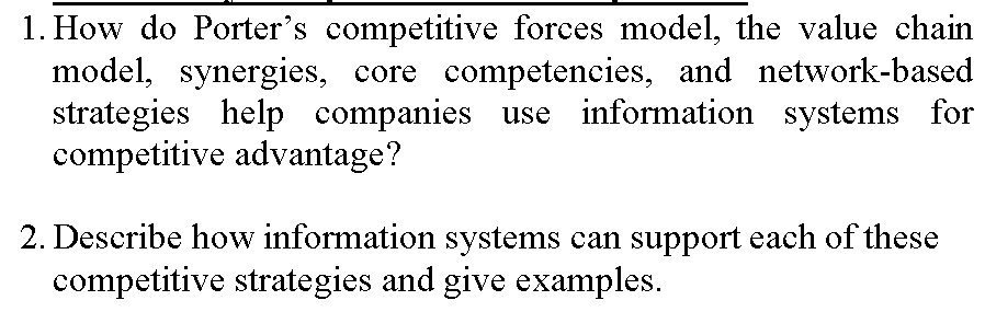 How do Porters competitive forces model, the