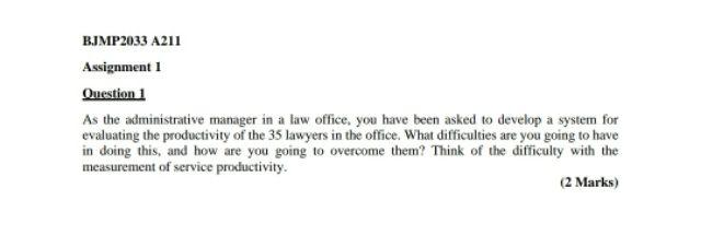 BJMP2033 A211 Assignment 1 Question 1 As the