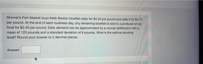 Skinner's Fish Market buys fresh Boston bluefish