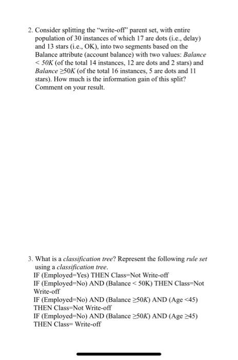 2. Consider splitting the "write-off" parent set,