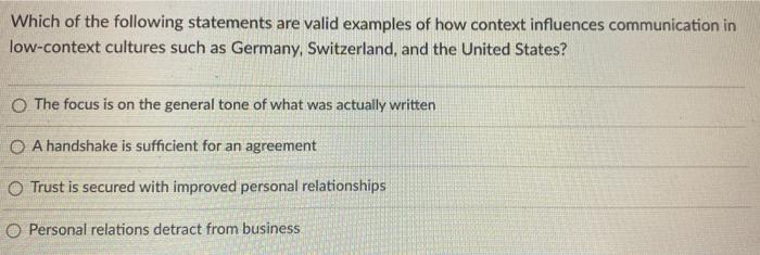 37 Which of the following statements are valid