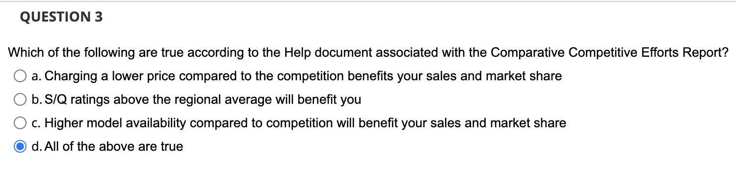 QUESTION 3 Which of the following are true