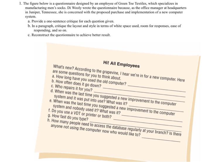 please answer the three questions above the