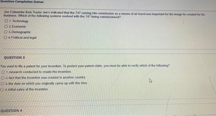 Question Completion Status: Joe Coloumbe from